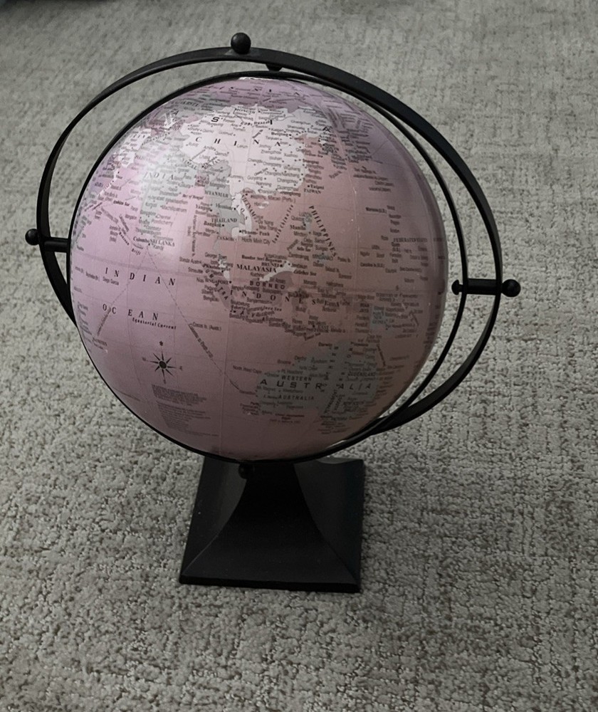Pink Table Top World Globe