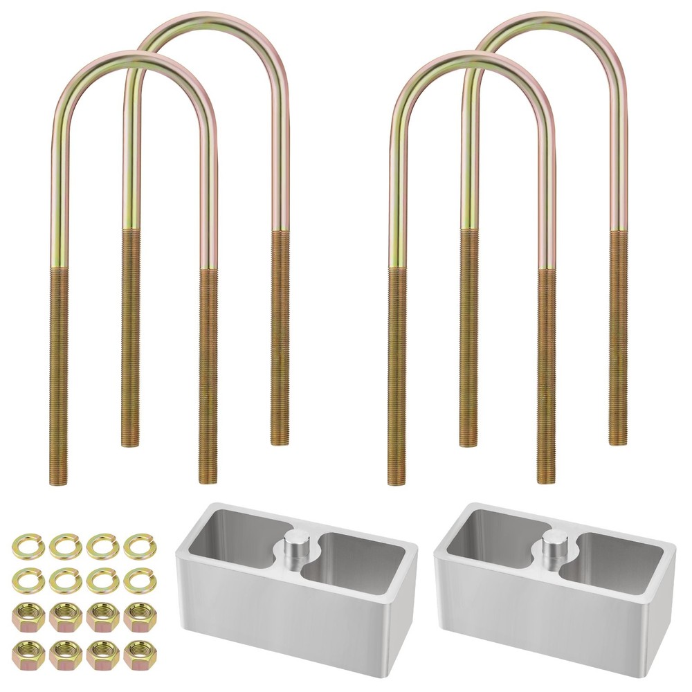 Universal Leaf Spring Lowering Block Kit 2"inch Drop with U-Bolts Hardware