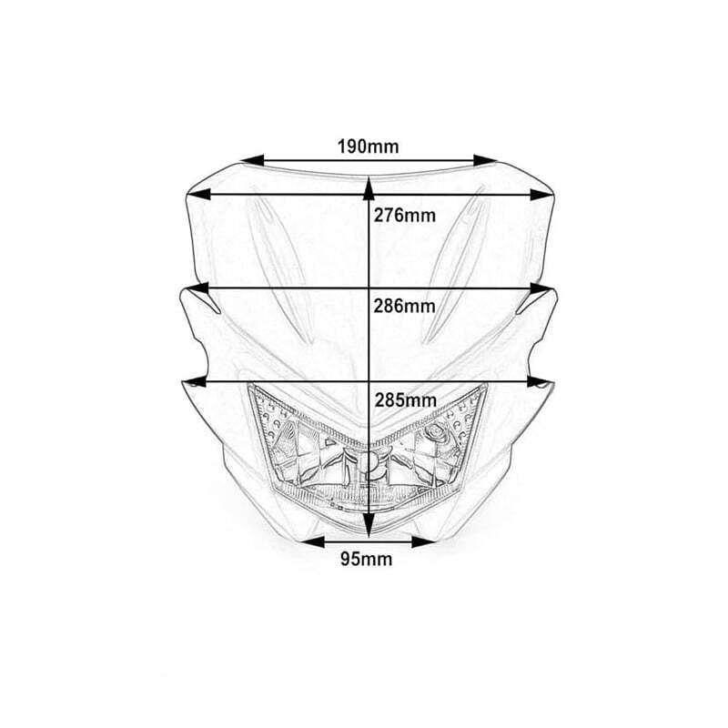 Green LED Headlights for KLX300 KX250 KLX140 KLX230R KLX300R Dirt Bike Supermoto