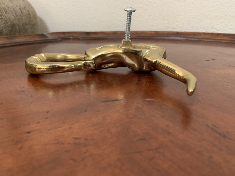 CMC Solid Brass Longhorn Steer Head Door Knocker Handle E854-2