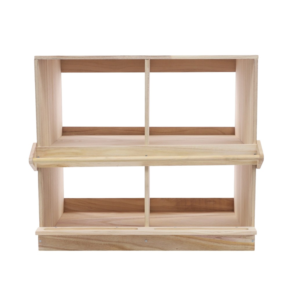 Chicken Nesting Box 4 Compartment Wooden Nesting Boxes for Chickens with Perches