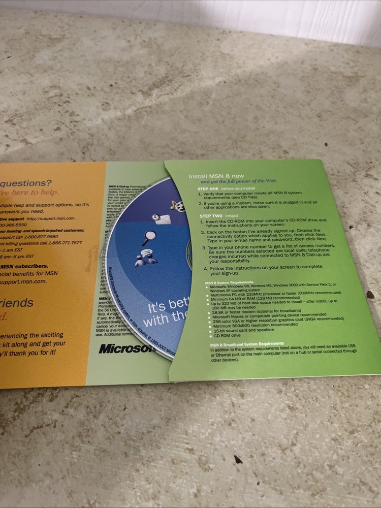 "Butterfly" Microsoft Network MSN8 Collectible / Install Disc CD!