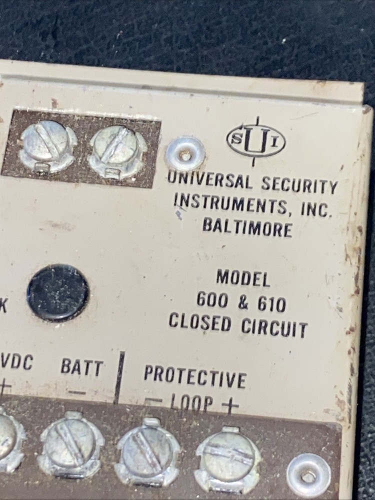 NOS - Universal Security Instruments, Inc. Model 600 And 610 Untested