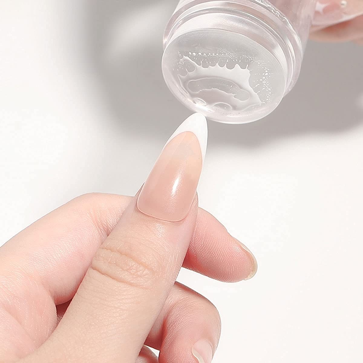 Silicone Head Nail Stamp Set with Scraper French Nail Art Template DIY Tool Lot