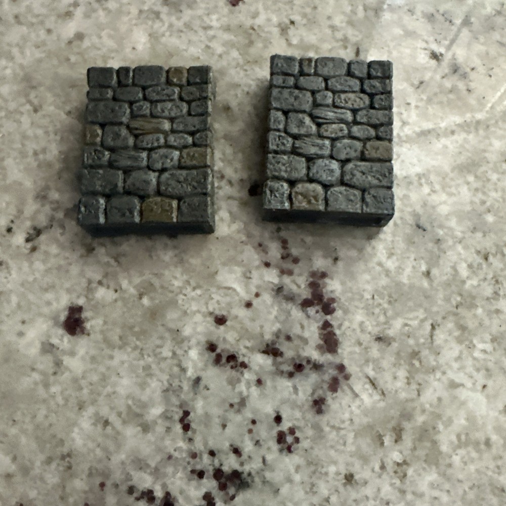 2= 3/4 Dwarven Forge solid insert wall magnetic. Very versatile building piece.