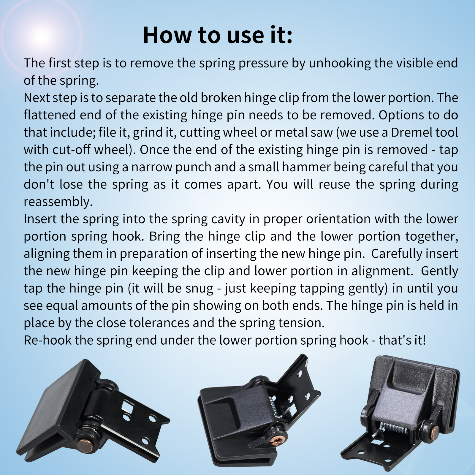 Dust Cover Hinge Turntable Parts See description for fit list