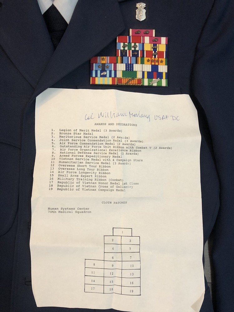Authentic Attributed USAF Air Force Colonel Uniform, Dental Corps