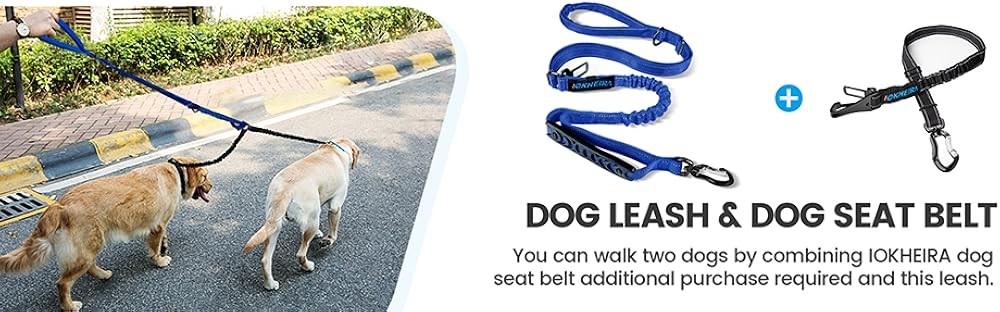 Multifunctal Dog Leash for Lar & Medium Dogs, Adjustable