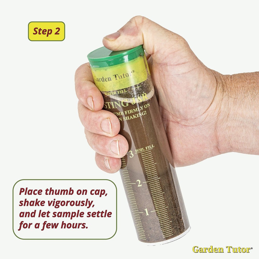 Soil Texture Test Kit Test Soil Structure Calibrated Testing Jar Measure Soil La