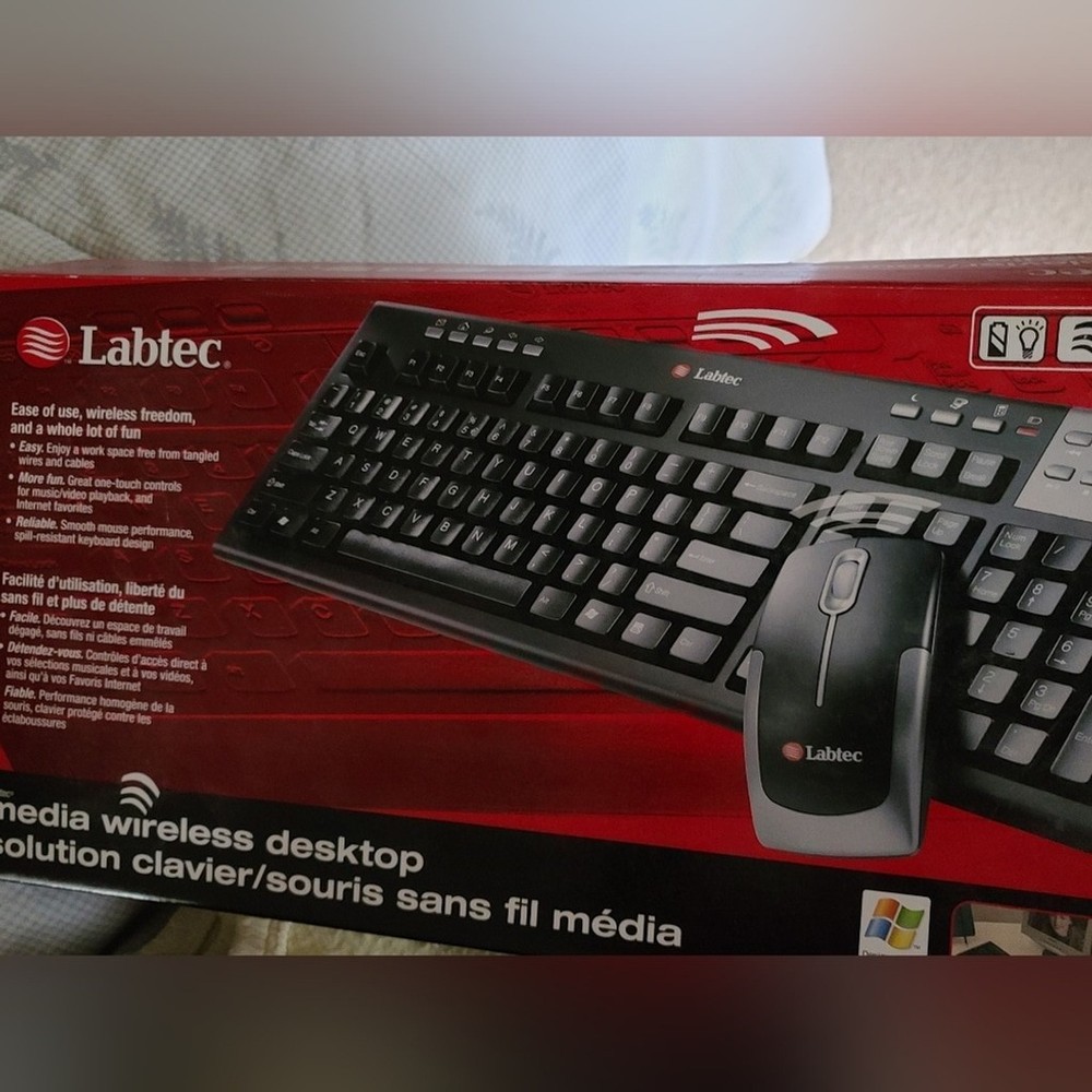 Labtec Wireless Desktop Keyboard & Mouse Set - Spill Resistant