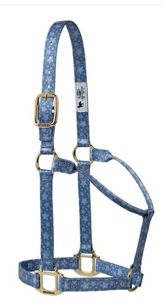Weaver Denim Stars Non-Adjustable Polyester Halter, 1" (35003)