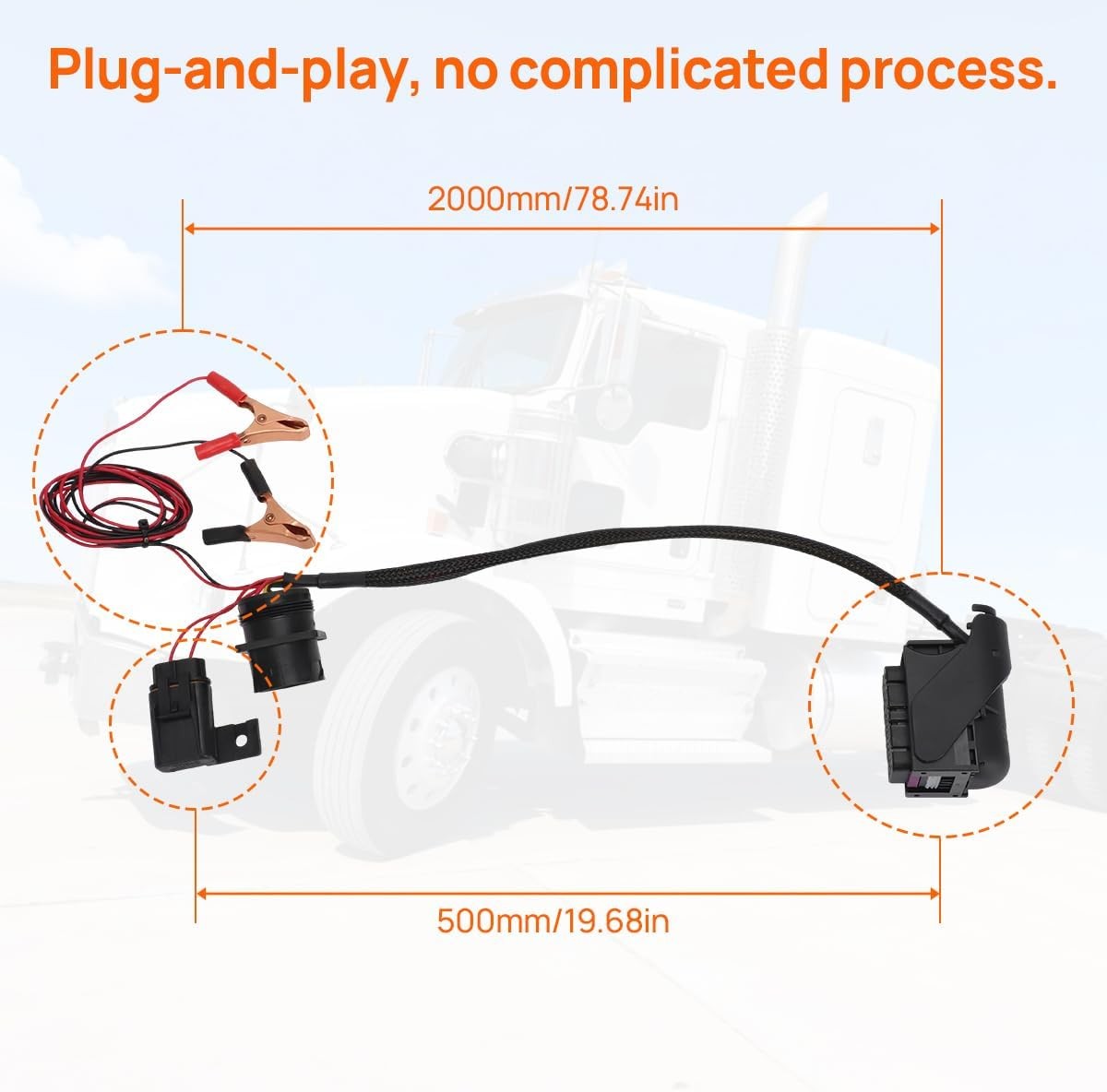 For Paccar MX13 EPA21 ECM 2021+ Diagnostic Cable For Peterbilt 579 567 589 T680