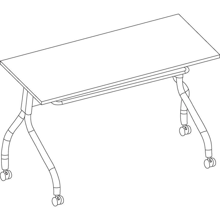 Lorell LLR60732 Training Table 48"x23.5" Espresso/Silver