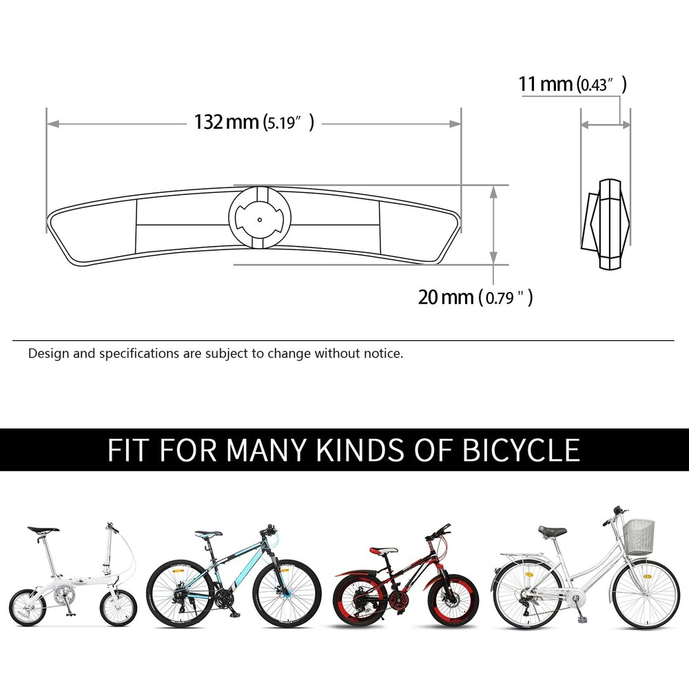 DEMYPROX Bicycle Wheel Reflector 4pcs White