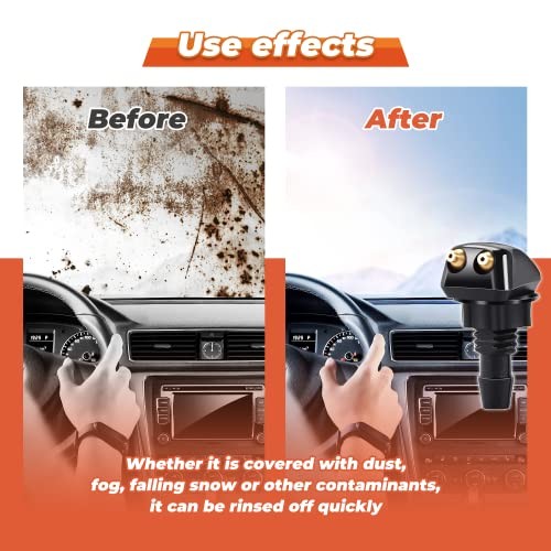 2pcs Front Windshield Washer Nozzles, Front Windshield Washer Nozzle kit and