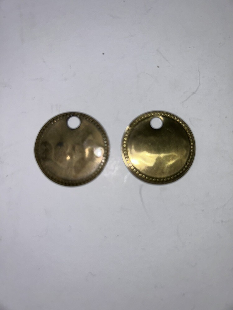 Vintage Burroughs Tool Brass Tool Check Tags