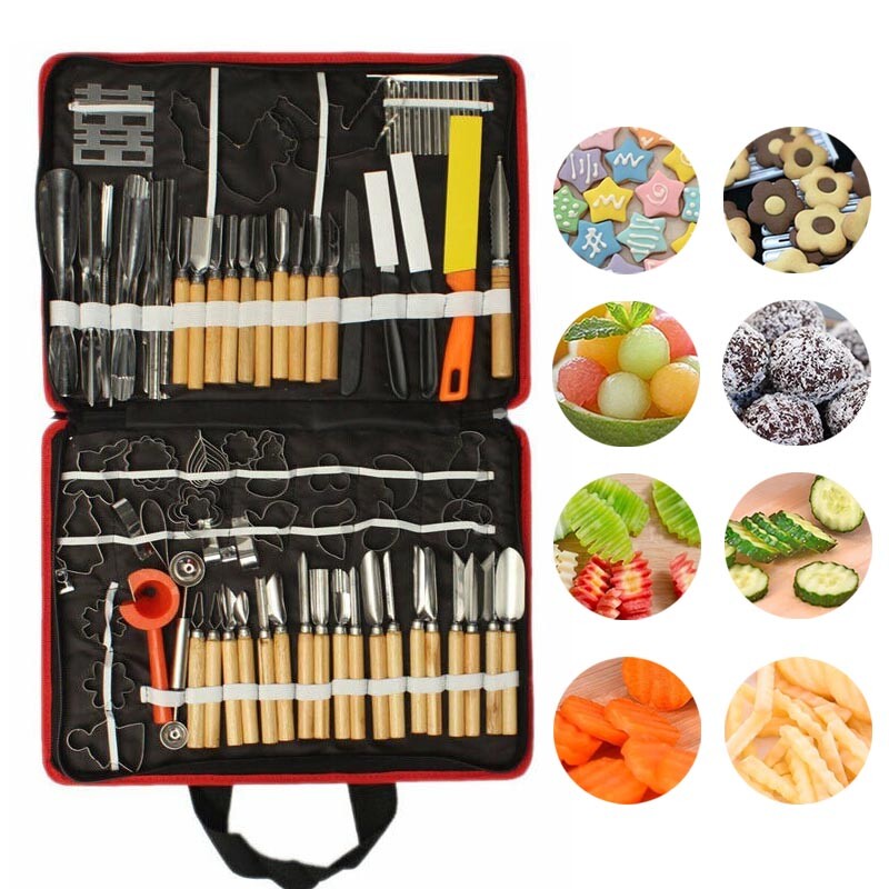 80 Pcs Portable Carving Set Sculpting Modeling Tools Kitchen Tool