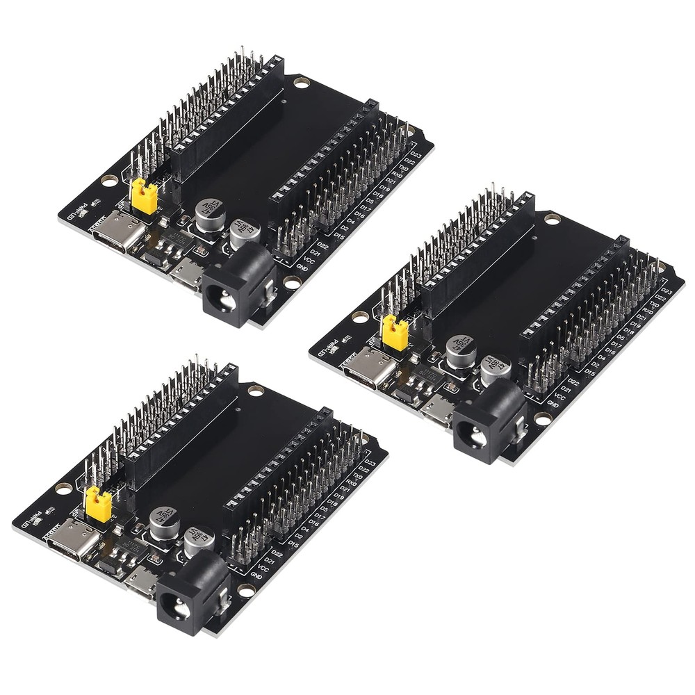 3PCS 30Pins ESP32 Development Board Type-C USB and Micro USB CH340C WiFi+Blue...
