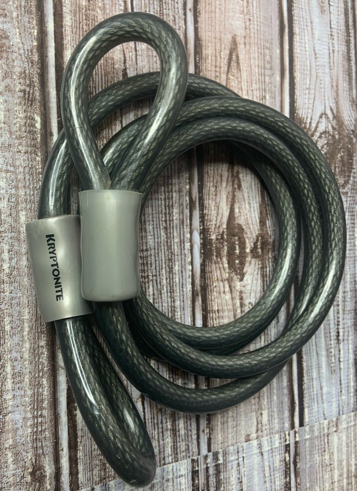 Kryptonite 6' x 12mm Double Loop Cable & Padlock Bicycle Lock With 2 Keys