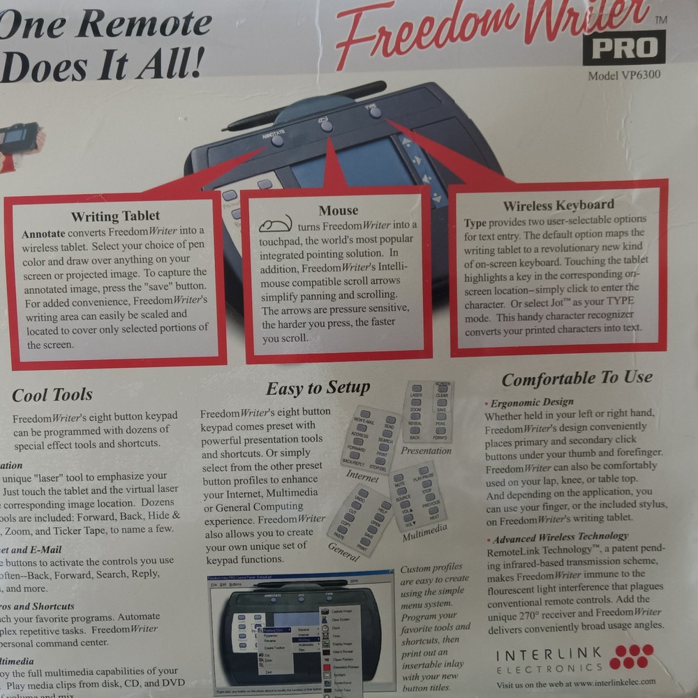 Interlink Freedom Writer Pro Vintage Electronic Presentation Device