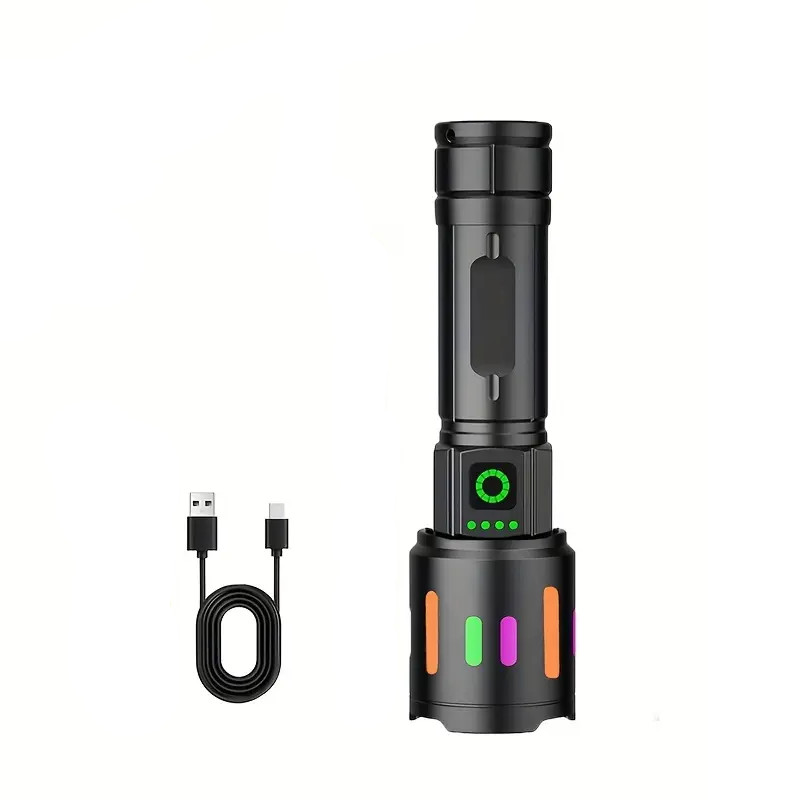 350000000 Lumen Super Bright LED Tactical Flashlight Rechargeable LED Work Light