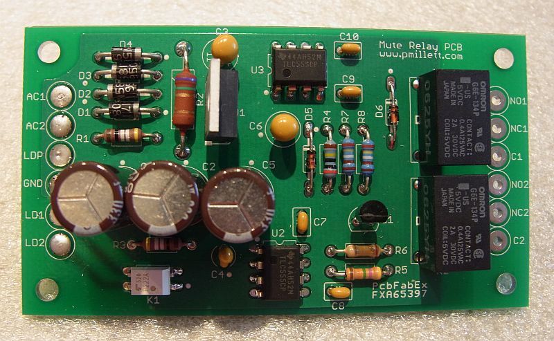 DIY PCB - Muting Circuit for Audio Amp or Preamp
