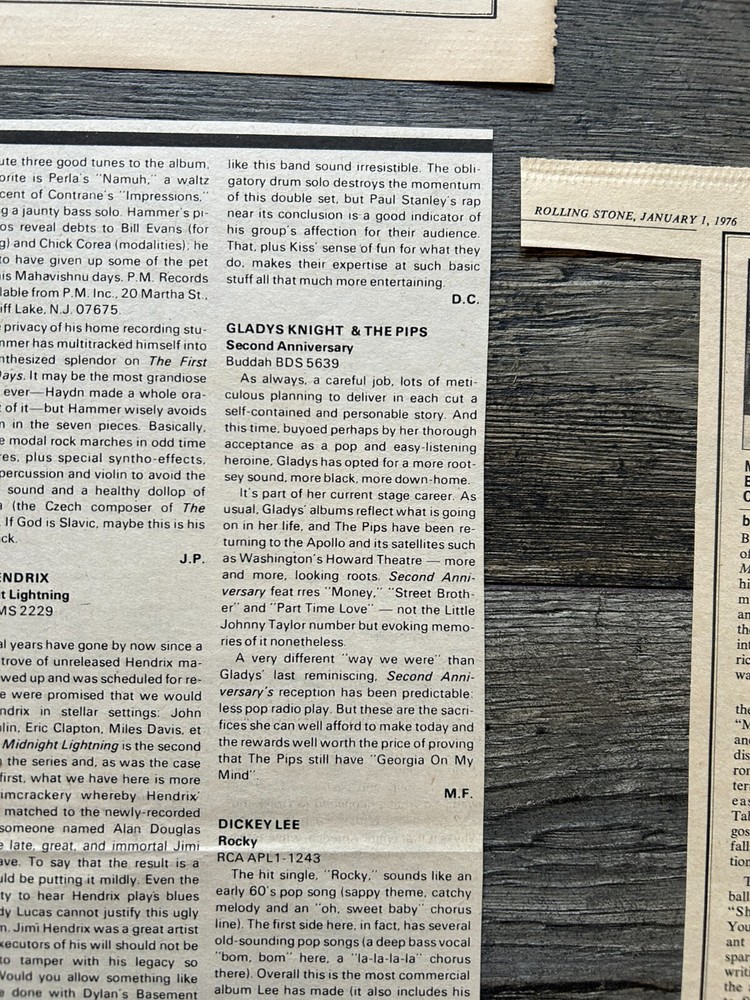 KISS Album Clippings Debut Hotter Dressed Alive 1974 1975 Vintage Kiss Aucoin