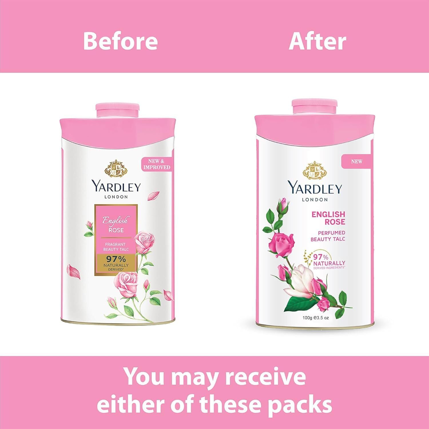 Yardley London English Rose Perfumed Deodorizing Talc Talcum Powder
