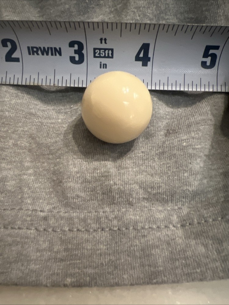 Replacement Mini Billiard Pool Ball 1” One Inch Cue Ball Solid White Miniature
