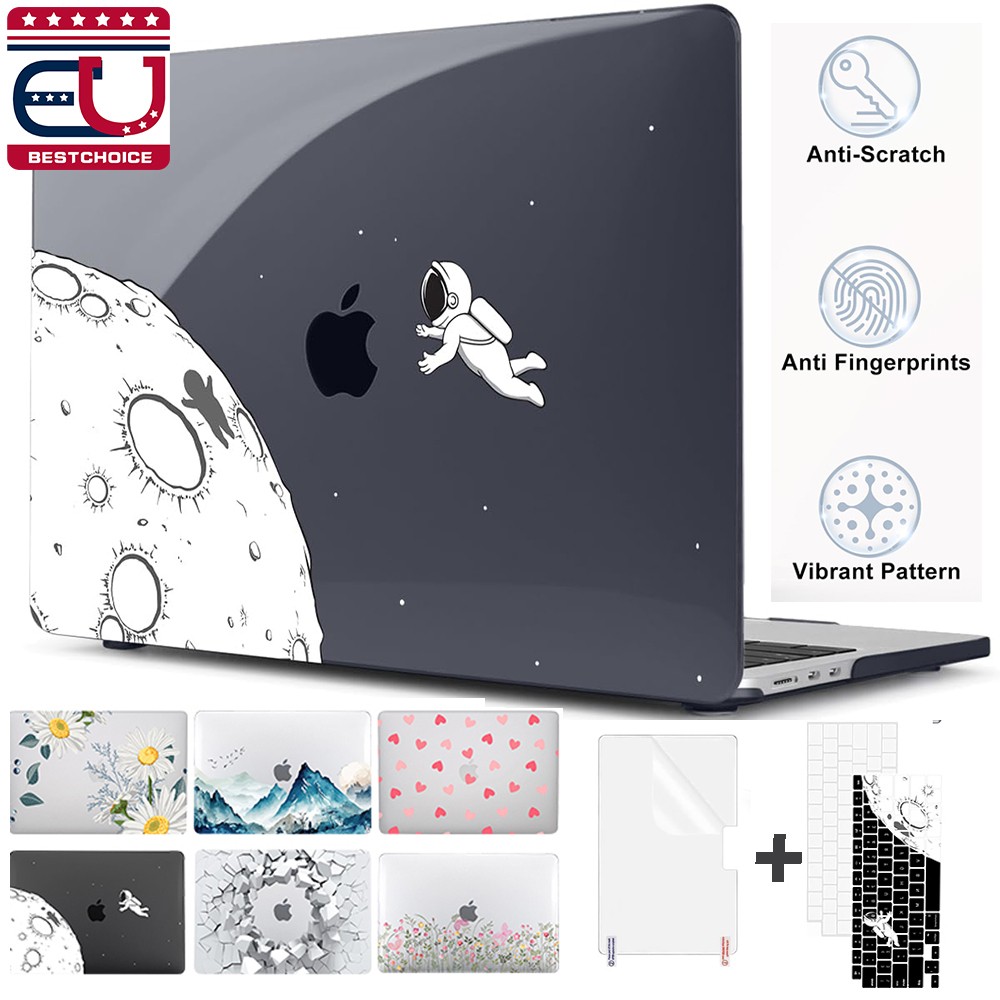 For MacBook Air 13" Crystal Shell+Screen Protector+Keyboard Hard Pattern Cover