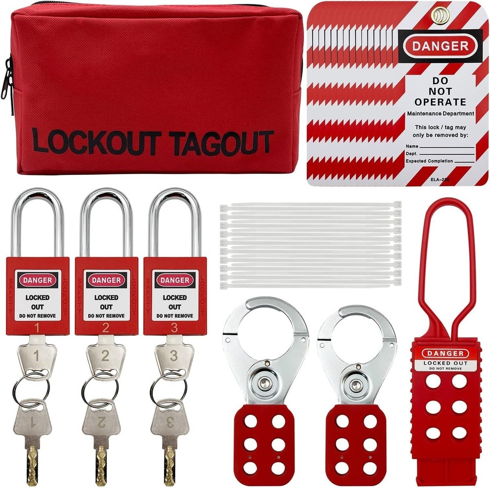 Lockout Tagout Kit with Safety Padlocks
