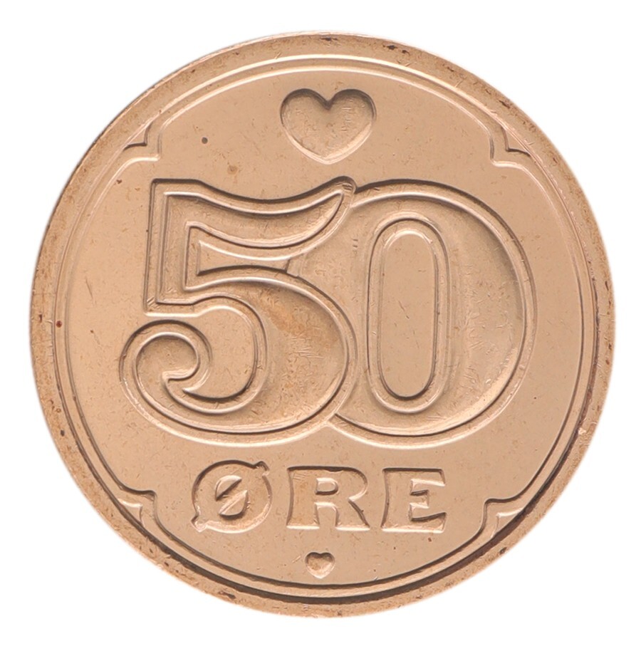 Denmark 50 Ore, 2022, KM #866, Mint