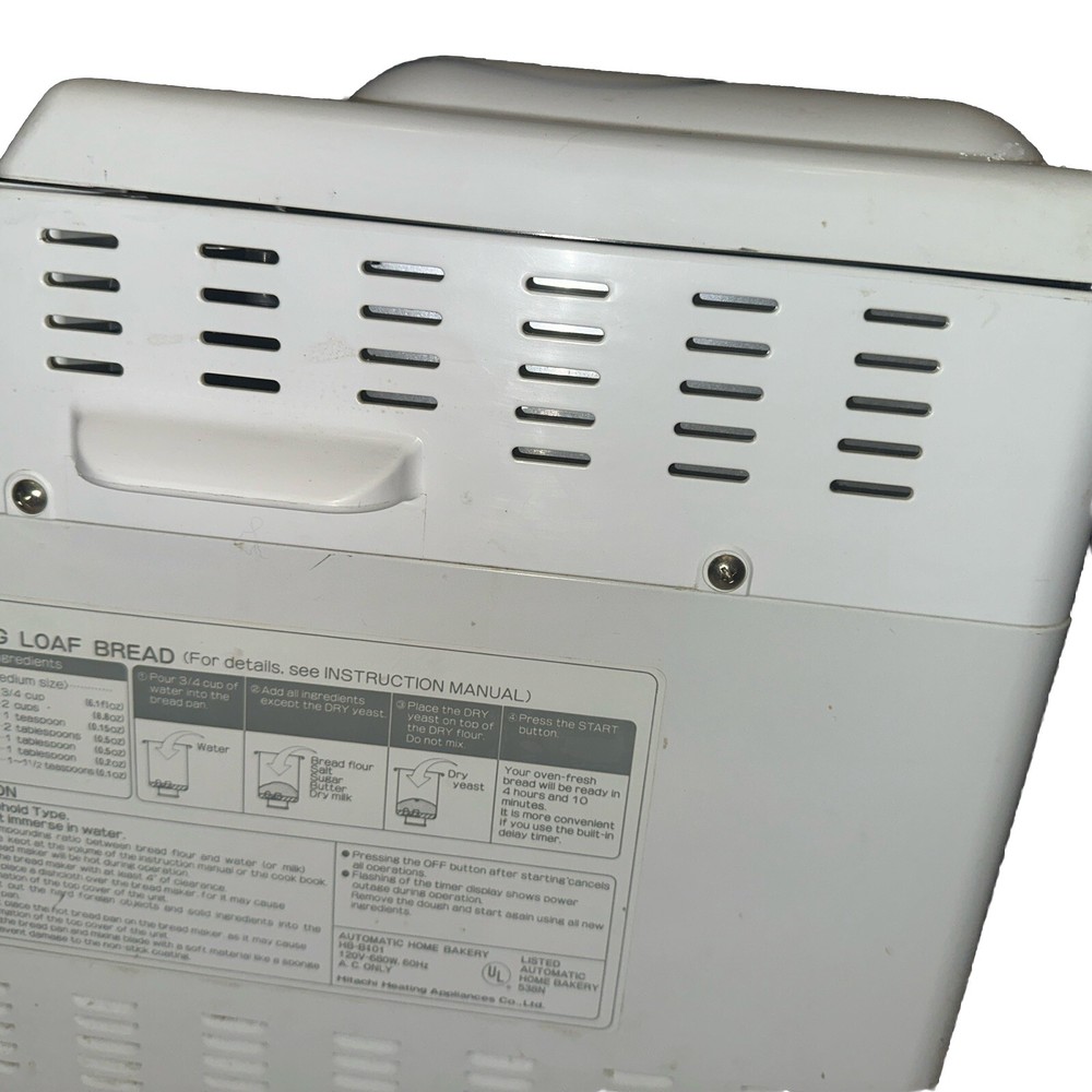 Hitachi HB-B101 Bread Machine - Automatic Home Bakery TESTED