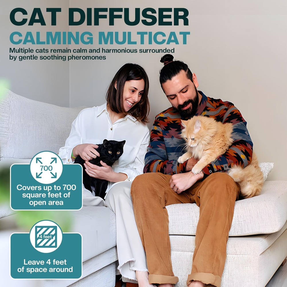 Cat Calming Diffuser 6 in 1 Multicat Calming Pheromones Diffusers Relief Scra...