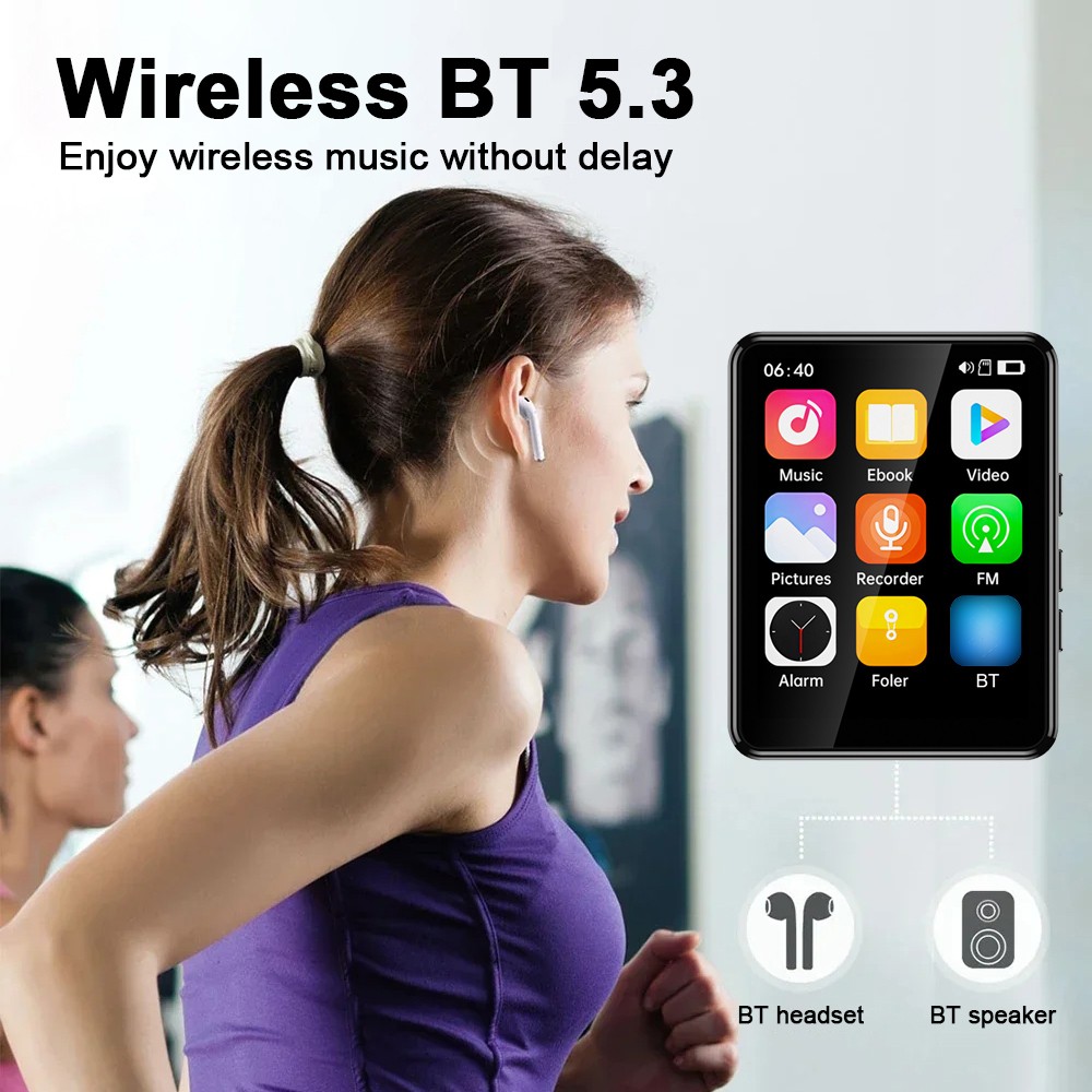 2.4 Inch Touch Screen MP3 Player With BT Speaker For E-book Reading FCSV