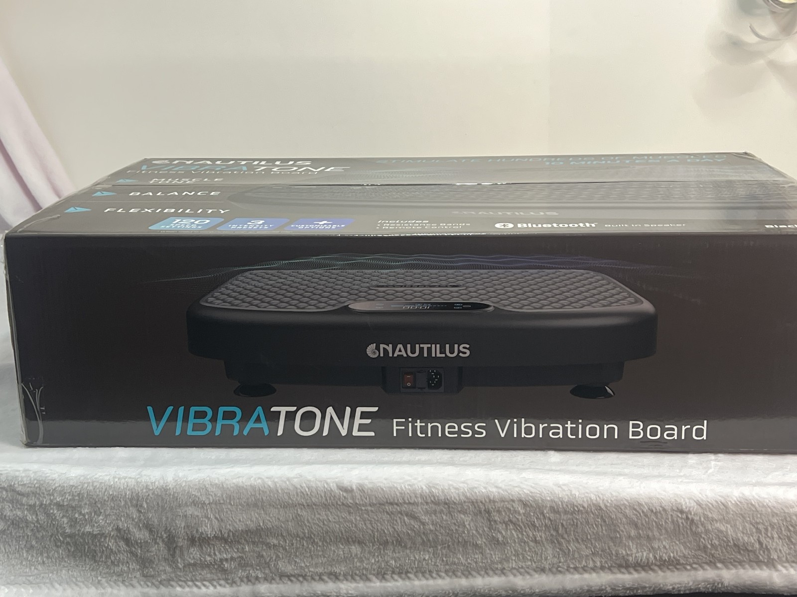 Nautilus VibraTone Fitness Vibration Board Black Pearl Bluetooth Home Gym Use