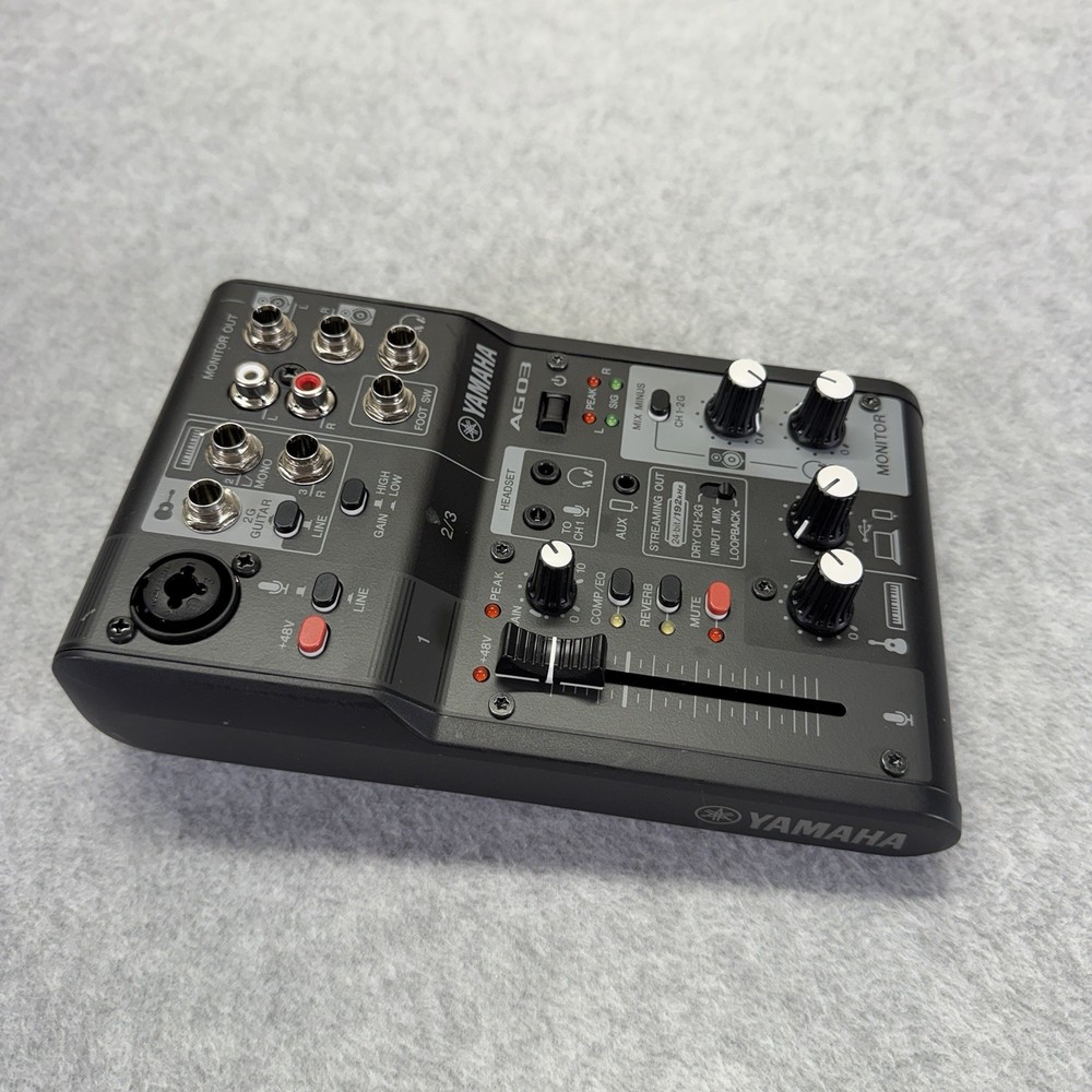 YAMAHA AG03 MK2 Black 3-Channel Mixing Console Computer Audio Interface READ