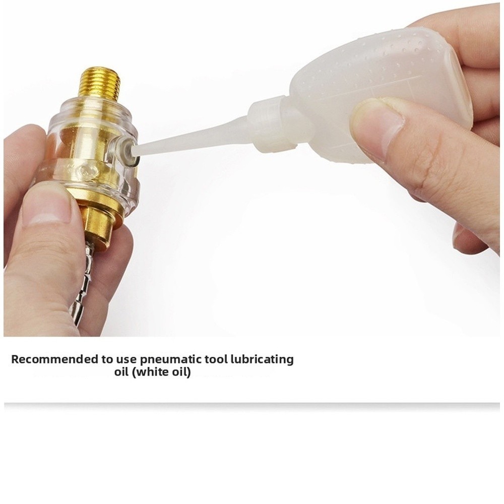 Copper Plated Iron Automatic Oil Feeder for MINI Pneumatic Tools 1/4 NPT Thread