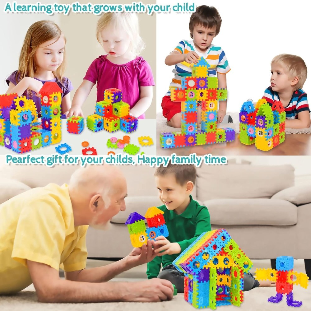 180 Pcs Interlocking Blocks Set - Ignite Imagination & Promote STEM Learning