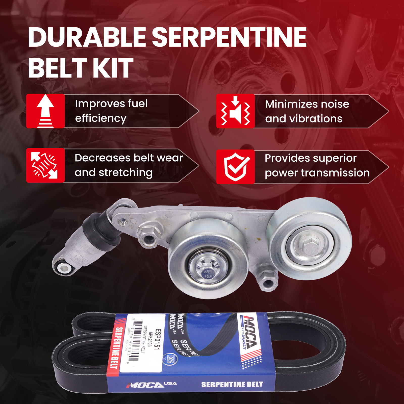 Serpentine Belt Tensioner Assembly for Honda 06-11 Pilot 05-10 Odyssey Accord V6