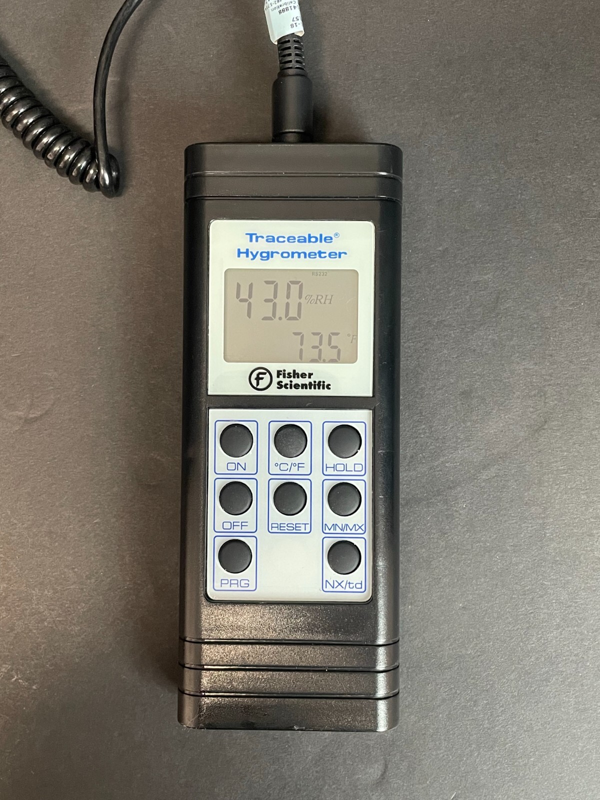 Fisher Scientific Traceable Memory Hygrometer Thermometer