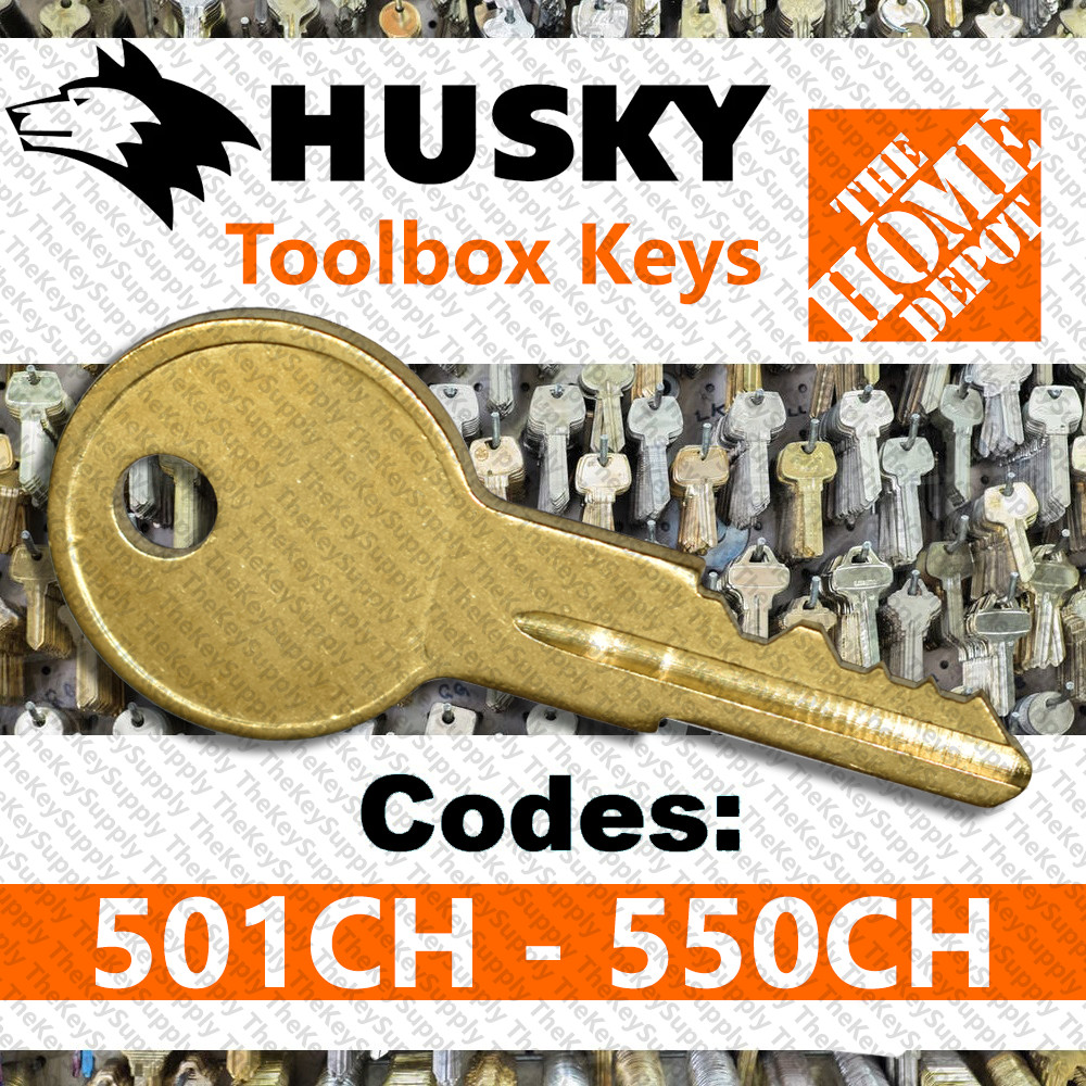 Husky Toolbox Replacement Key Cut to Code 501CH - 550CH