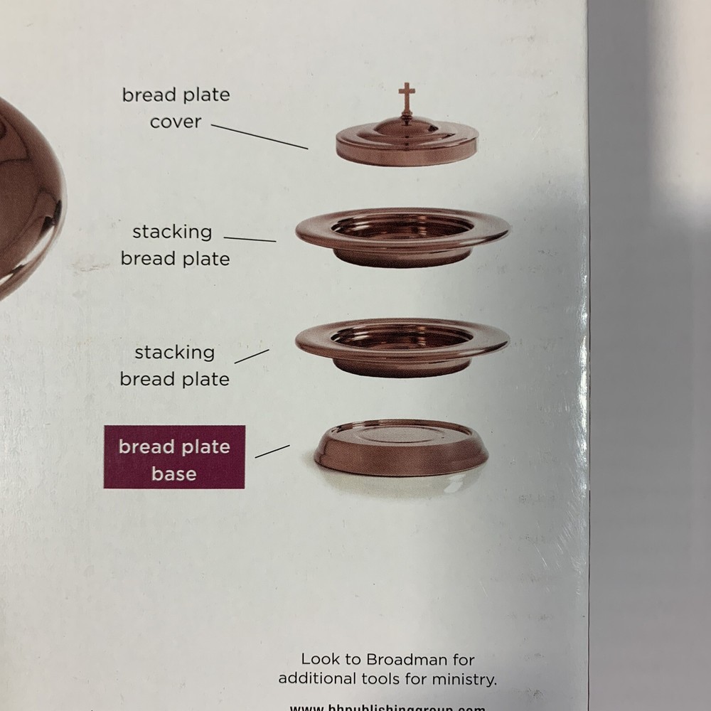 Communion-RemembranceWare-Bronze Stacking Bread Plate Base (Stainless Steel)