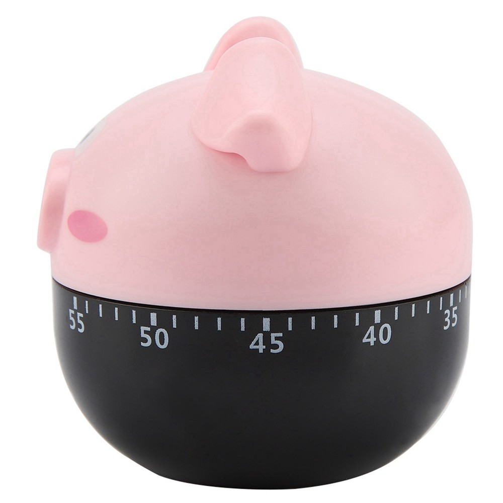 Cartoon Pig Kitchen Mechanical Timer Pink