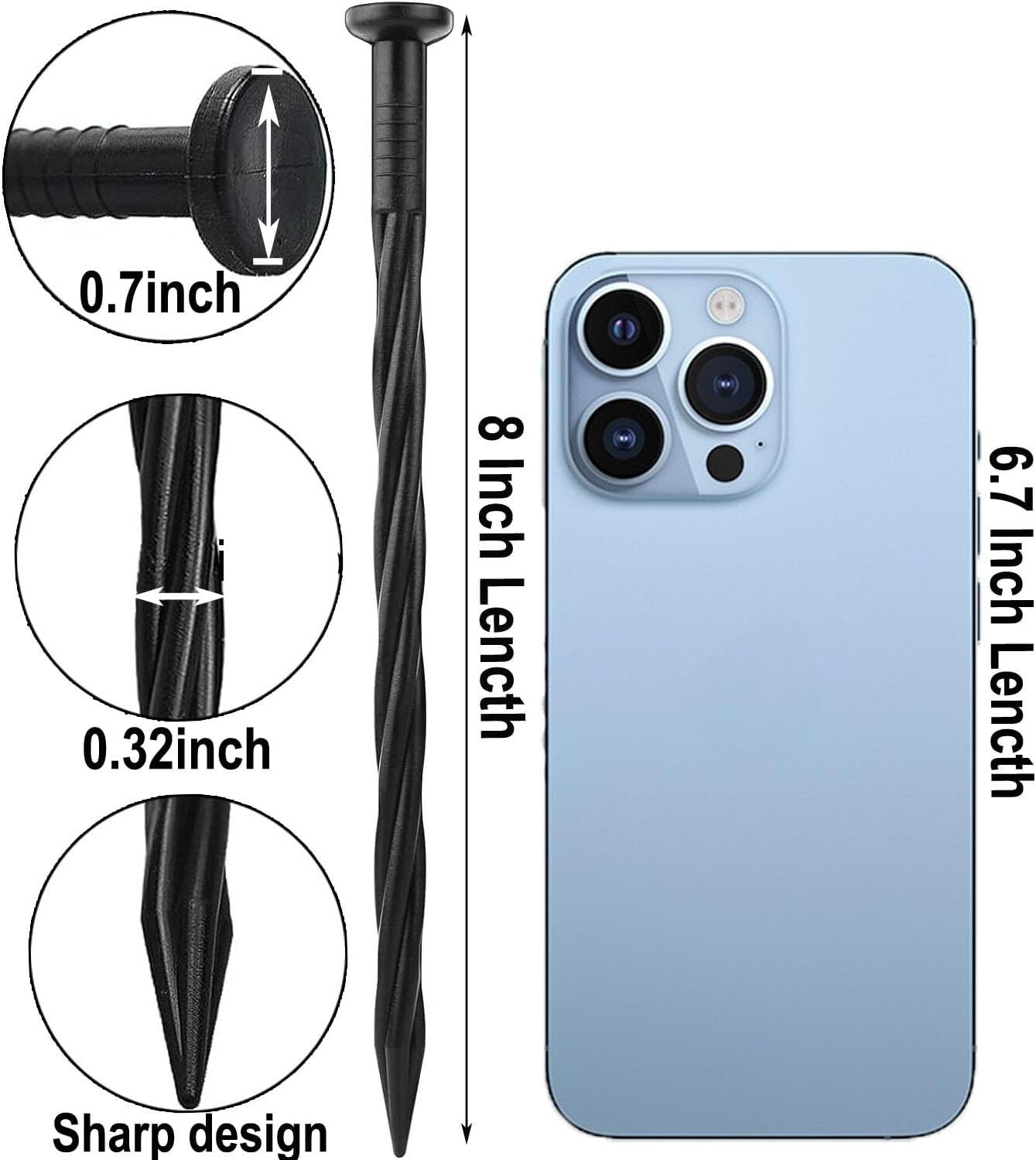 Landscape Edging Spikes 8 Inch Edging Stakes For Landscaping Flower Gardens Lawn