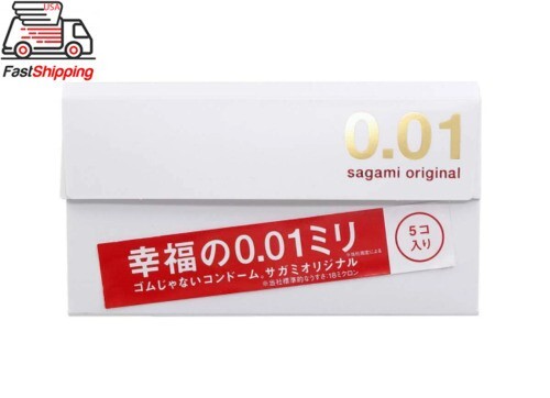 Sagami Original 001 Japan 0.01mm Ultra Thin Condoms (5Pcs) NonLatex✓ US SELLER