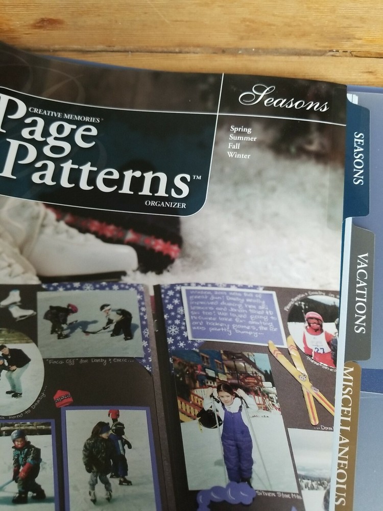 Creative Memories Page Patterns Organizer SCRAPBOOK Layout Ideas