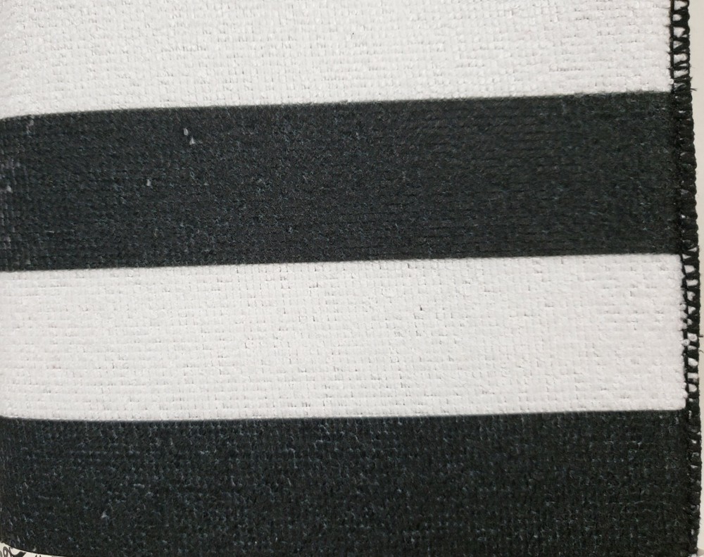 Kitchen Microfiber Drying Mat (15" x 20") BLACK & WHITE STRIPES, MI