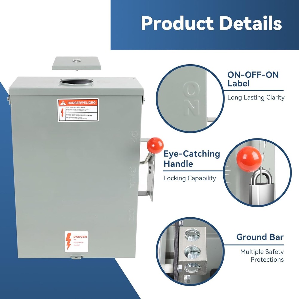 Transfer Switch 200 Amp 48000W