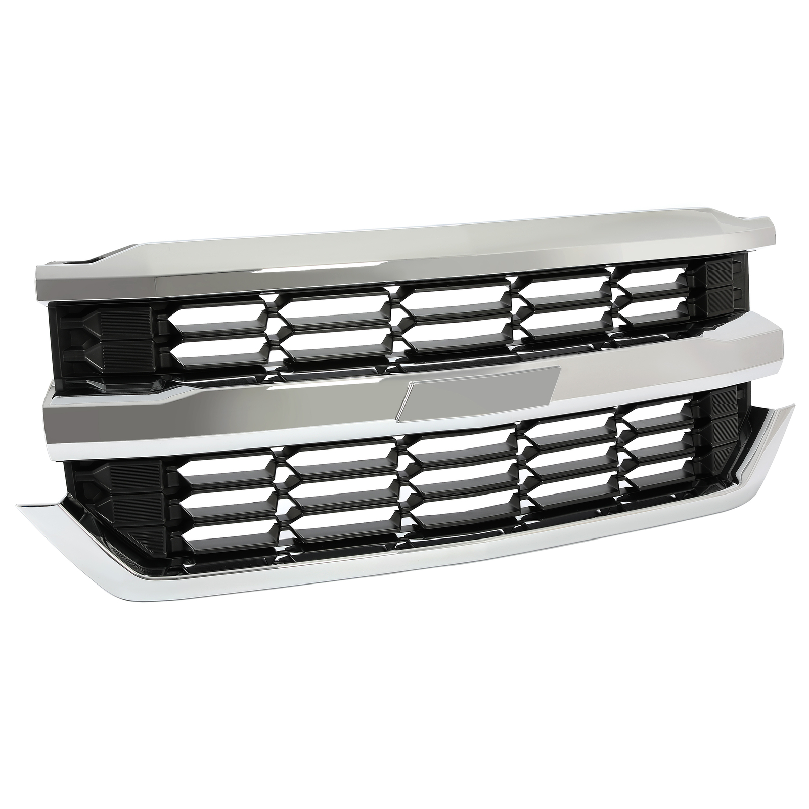 For 2016-2018 2017 Chevrolet Silverado 1500 Front Upper Grille Chrome Grill